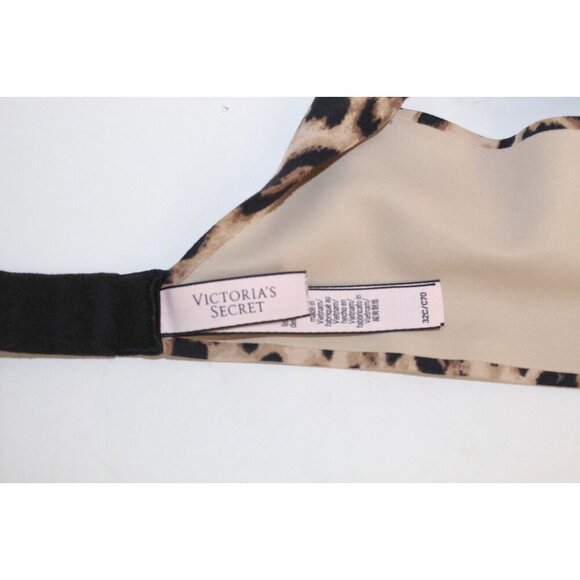Victoria Secret Lined Demi 32 C Animal Print Preppy Y2K Wired Padded Push Up Bra - Picture 5 of 10
